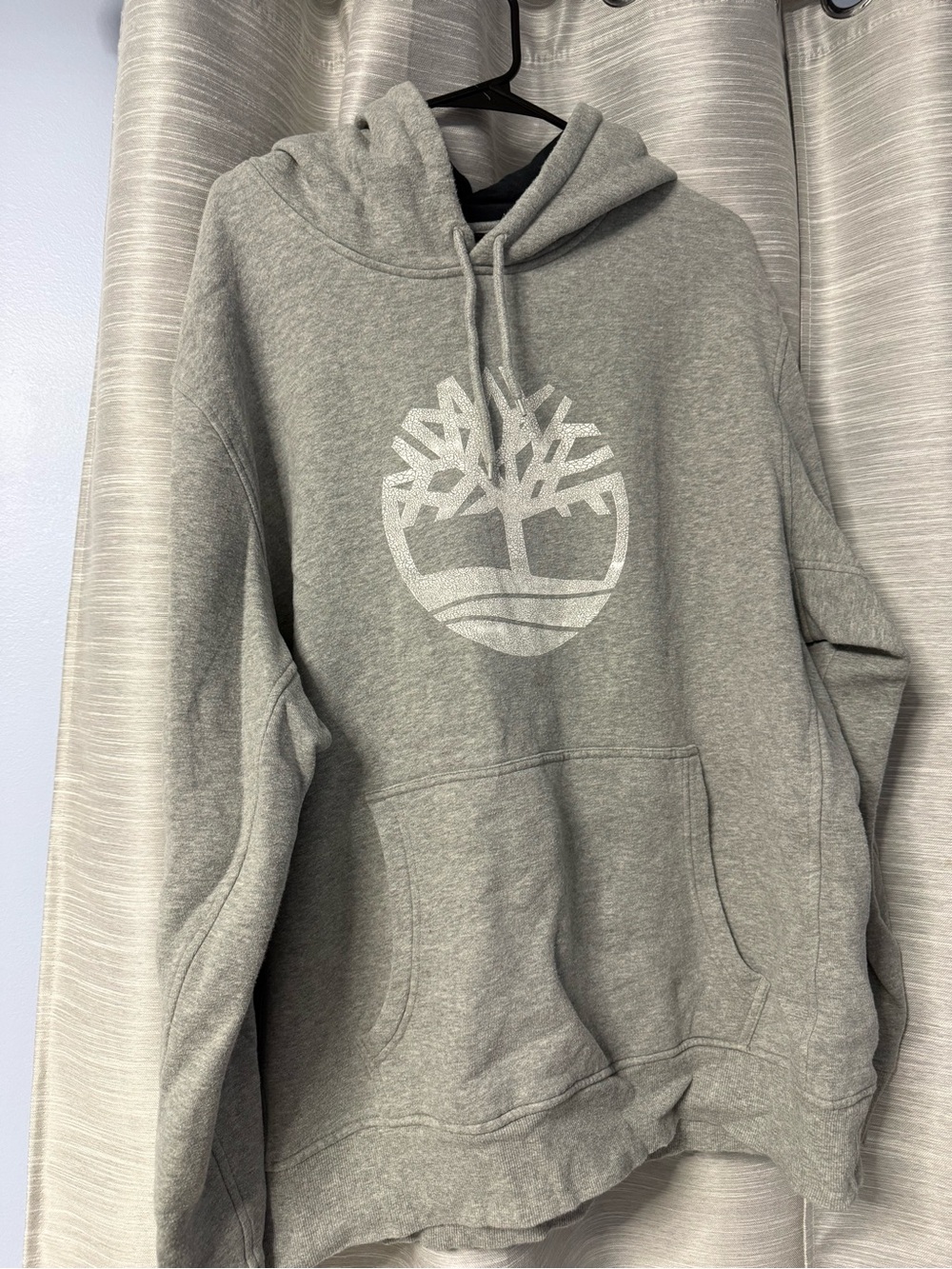 Timberland Gray Hooded Sweatshirt with White Tree Logo